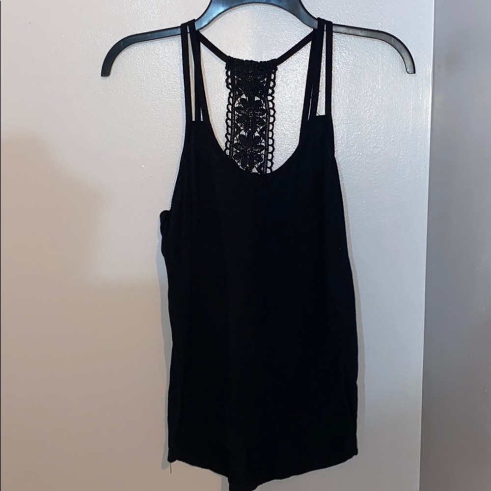 Black tank top with unique straps